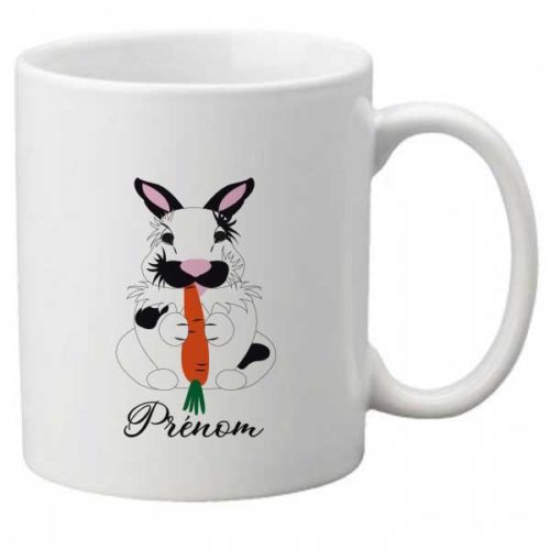 mug-personnalise-lapin-lionhead-noir-et-blanc