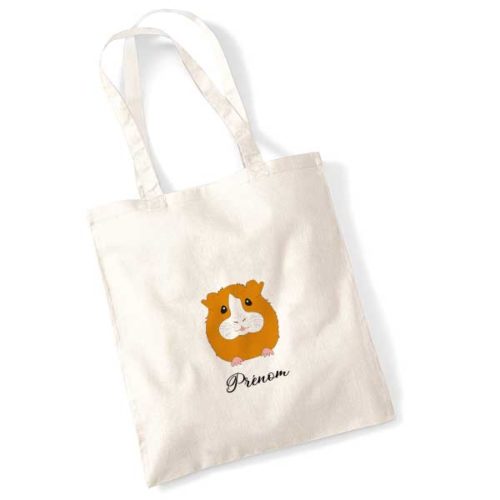 tote-bag-personnalise-cochon-d'inde-roux