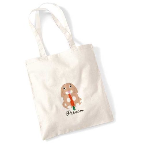 tote-bag-personnalise-lapin-belier-beige