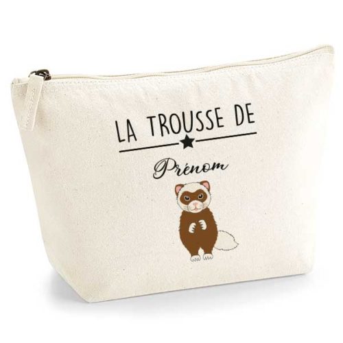 trousse-personnalise-furet-brun-blanc